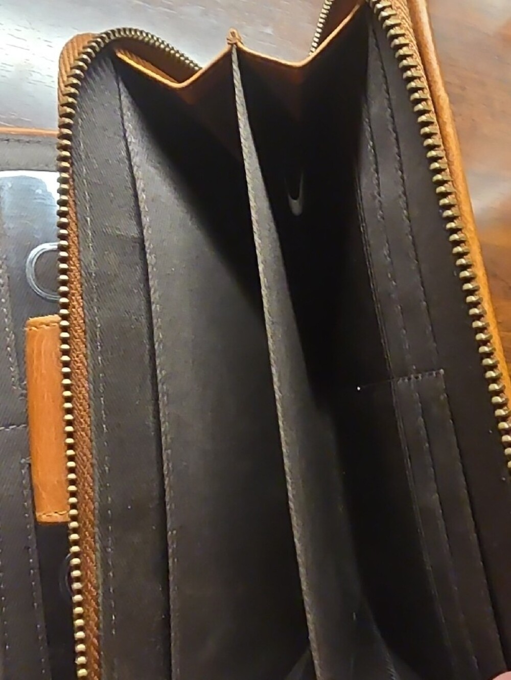 STS Ranchwear Brown Leather Wallet with Black-and-White Haircalf Panel - Picture 6 of 12